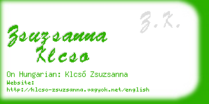 zsuzsanna klcso business card